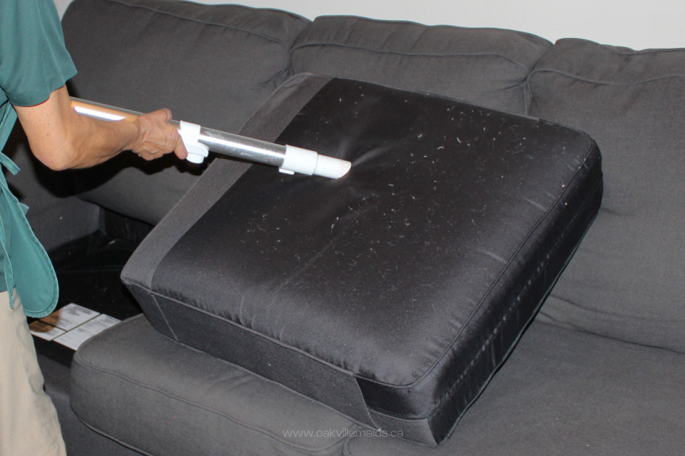 Cleaning your sofa with an upholstery carpet cleaner_