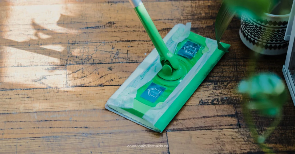 Green Swiffer Mop - Oakville Maids