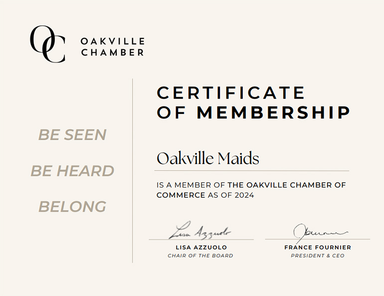 Oakville Maids' Certificate of Membership