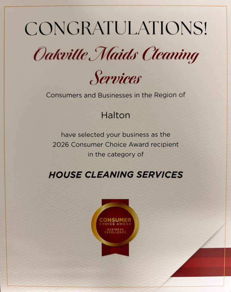 Oakville Maids' Consumer Choice Award