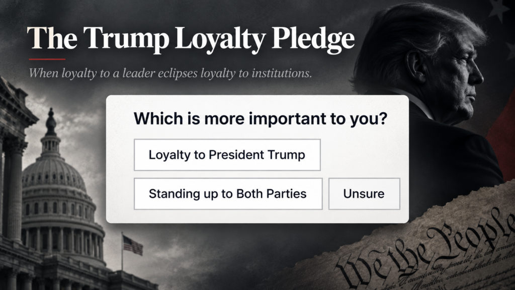 The Trump Loyalty Pledge: Allegiance to Authoritarianism in America